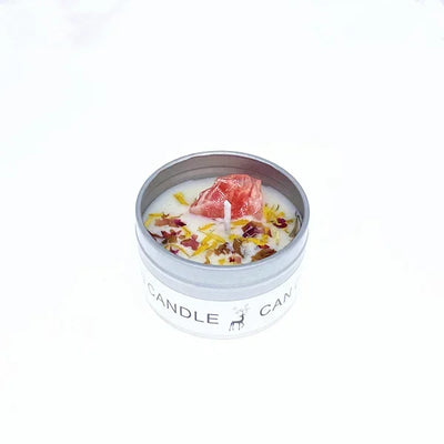 1 Pc Scented Candles Long Lasting Canned Soy Wax Candles Crystal Stone Dried Flower Fragrance Candle Smokeless