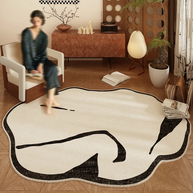 Irregular Rugs for Bedroom Light Luxury Living Room Decoration Thicken Carpet Home Plush Lounge Rug Large Area Anti-slip Mat