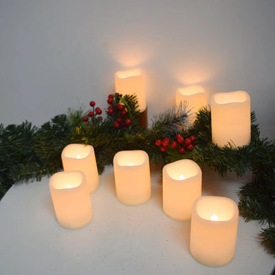 9pcs LED Candles Battery-operated Timer Remote Control Flameless Tealight Wedding Candles Home Decoration Electronic Led Candles