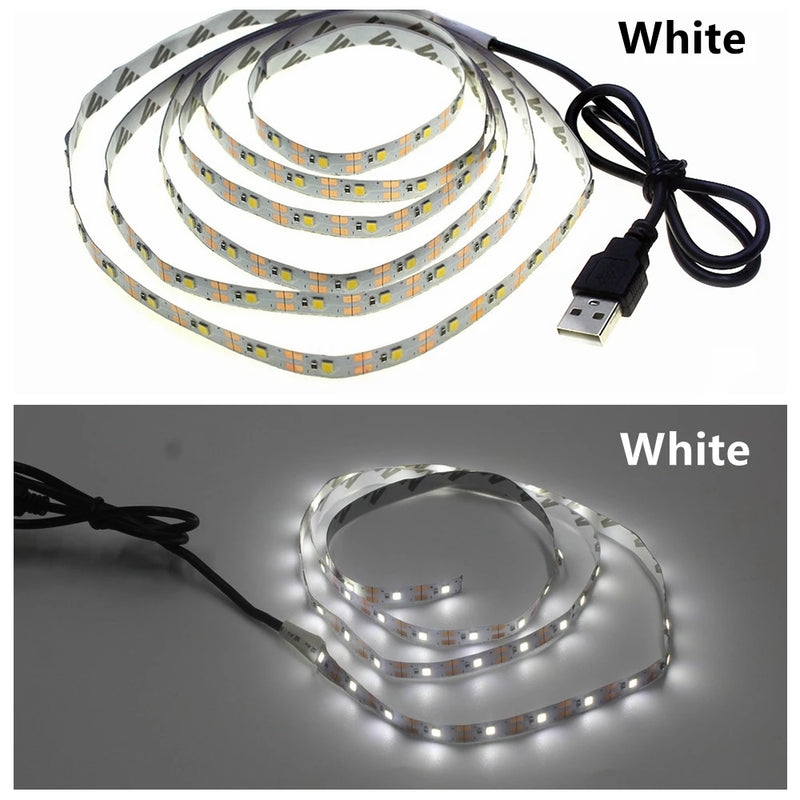 Rgb Usb 5V Led Strip Lights For Smart TV Backlight Night Light Living Gaming Wall Room Christmas Decor Lighting Atmosphere Lamp