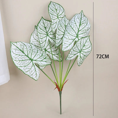 88 CM Tropical Artificial Tree Plants Palm Leaves Plastic Branch Fake Indoor Plastic Plants Tree Garden Home Decor Accessories