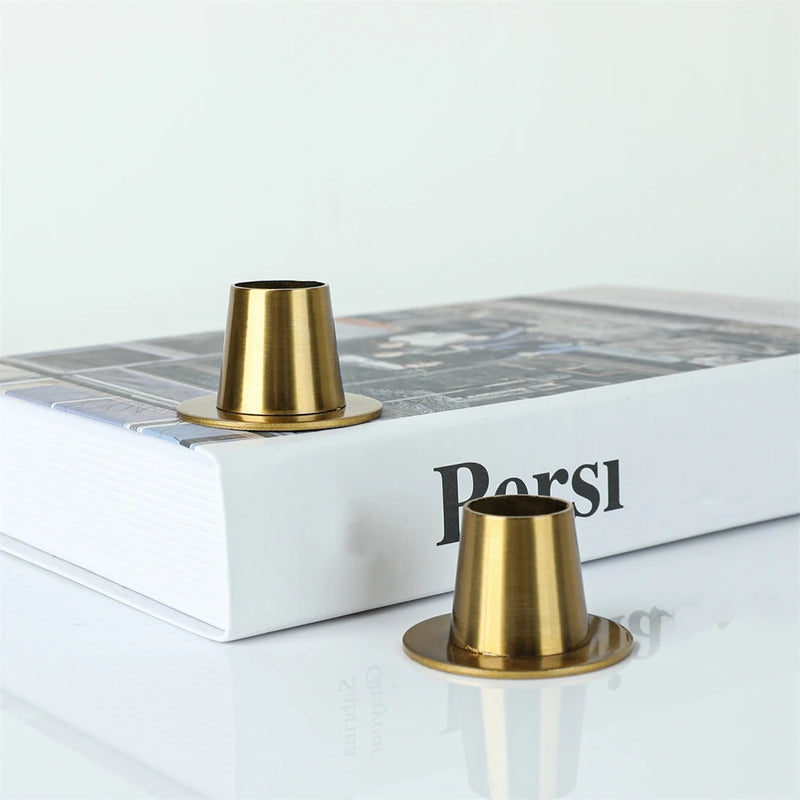 1/2/4Pcs Metal Candle Holders Candles Base Candlesticks For Home Wedding Decoration Retro Candlesticks Home Table Decor