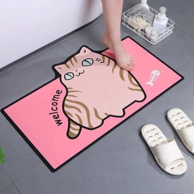 Super Absorbent Cartoon Panda Bathroom Mat - Cute Animal Rug for Bedroom, Entrance, Shower - Soft and Cozy Floor Carpet - Best f