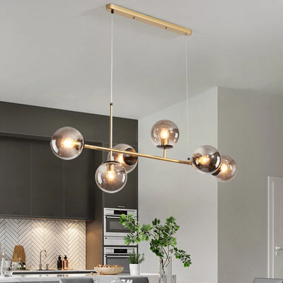 Modern Minimalist Hanging Lamp Nordic Ceiling Chandelier For Dining Room Kitchen Island Glass Ball Living Room Pendant Light