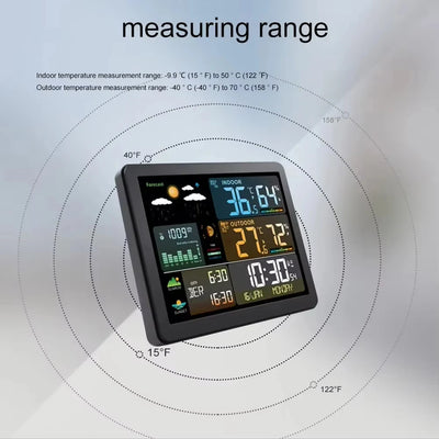 Meteorological clock New Color Screen Multifunction Weather Clock-Displays Sunrise and Sunset Times,Digital Wireless Temperature