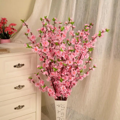 65cm Artificial Cherry Blossom Flower Silk Peach Flowers Fake Plants Arrangement for DIY Garden Home Wedding Party Decor Pi W3Z1