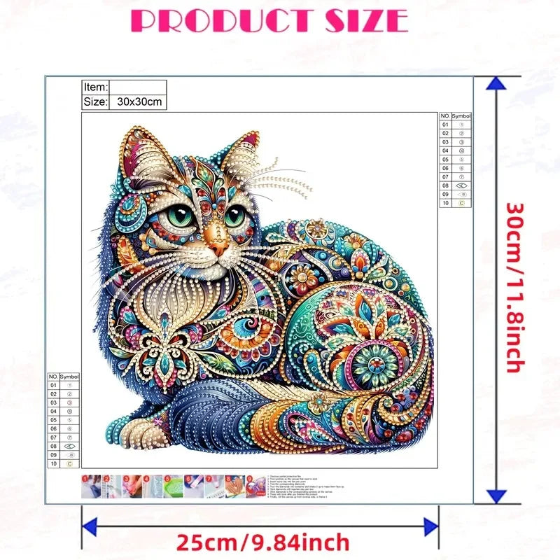 GATYZTORY 5D DIY Diamond Painting Animal Kit Butterfly Rabbit Cat DIY Partial Special Shaped Drill Handmade Diamond Mosaic Art G