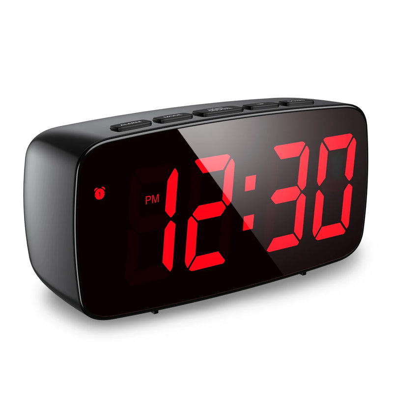 ORIA Alarm Clock Digital LED Clock Voice Control Snooze Time Temperature Display Night Mode Reloj Despertador Desktop Clocks