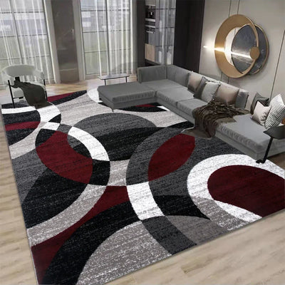 Geometric Circle Carpet for Living Room Decor Sofa Table Large Area Rugs Anti-slip Hallway Balcony Rugs Bedroom Rugs Alfombra