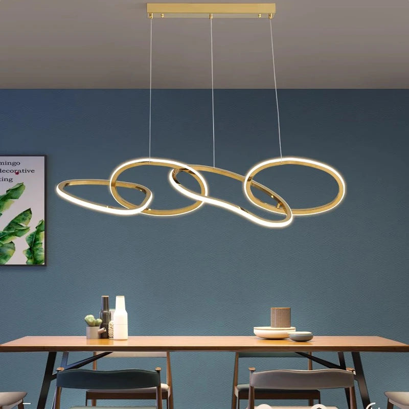 Modern gold dine dining room Pendant lights indoor lighting Ceiling lamp hanging light fixture Chandelier lamps for living room