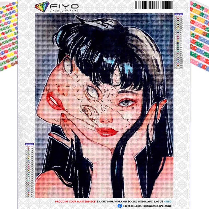 30x40cm Diamond Painting Anime Horror Girl Picture 5D DIY Full Round Drill Mosaic Embroidery Cross Stitch Kits Home Decor