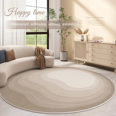 Minimalist Round Living Room Decoration Carpet Children's Room Non-slip Rug Modern Luxury Rugs for Bedroom Home Thickened Mat