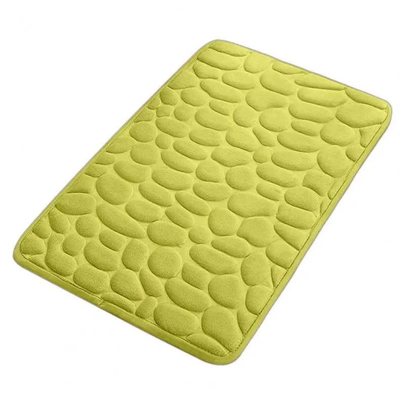 Quick-dry Bath Mat Soft Absorbent Cartoon Pebble Bathroom Rug for Shower Bathtub Entryway Non-slip Odor-free Carpet Pvc Bottom