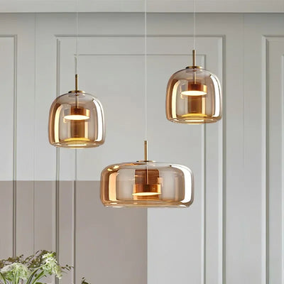 Nordic Pendant Lamp LED Glass Modern Pendant Lamp For Living Room Bedroom Dining Luxury Led Hanging Light Home Decor Fixtures