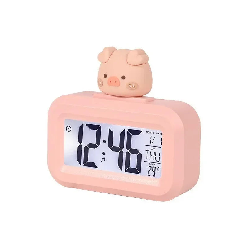 Cartoon Music Stopwatch for Studying Time Management Date Countdown Timer Digital Table Clocks Reminder Desktop Alarm Clock