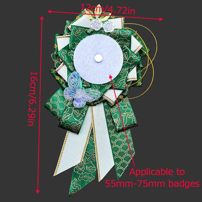 1PC Ribbon Rosette Protection Flower Pin For Itabag Ornament Handmade Badge Holders Base Tray Cosplay Ribbon Backpack Decor