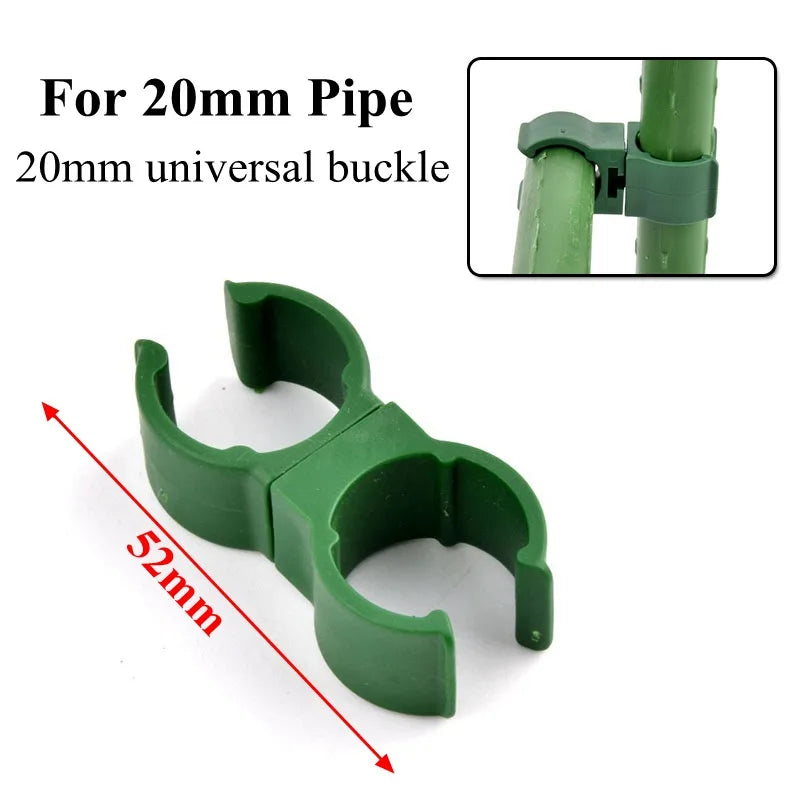 10/20/50pcs Garden Cross Clip Plastic Fastener ,8/11/16/20mm Plant Support Connecter Clamp Rod Adjustable Fixed Buckle Trellis