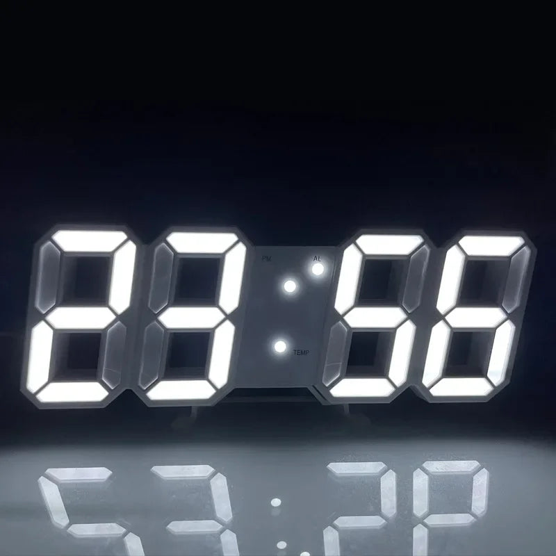 Wall Clocks Nordic Digital Alarm Clocks Hanging Watch Snooze Table Clocks Calendar Thermometer Electronic Clock Digital