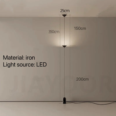 Modern Living Room Hallway Wall Floor Lamp Cone Desigh Art Decorative Iron Hanging Cable Floor Lamp For Bedroom Indoor LED Lamp