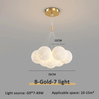 Modern Bubble Chandeliers Light Fixture Nordic Hanging Lamp for Bedroom Living Room Dining Room