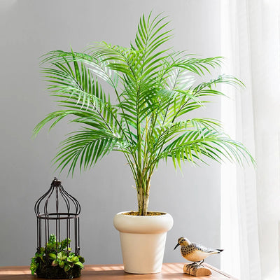 88 CM Tropical Artificial Tree Plants Palm Leaves Plastic Branch Fake Indoor Plastic Plants Tree Garden Home Decor Accessories