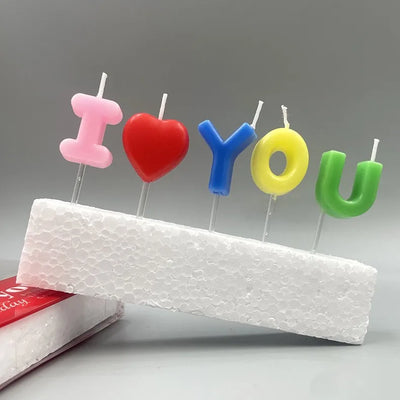 Letter "I Love You" Confession Candles for Valentine's Day, Love Atmosphere, Birthday Candles 2025 New