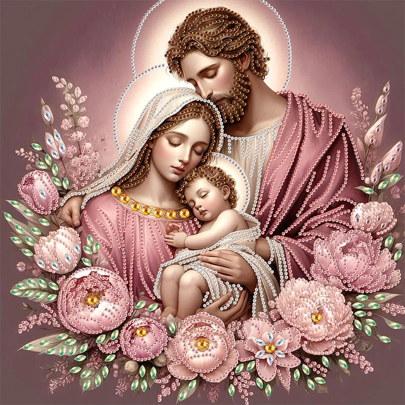 5D DIY Partial Special Shaped Drill Diamond Painting Religion Jesus Mary Kit