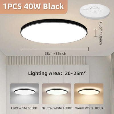 Led Ceiling Lamps led Panel Light Fixtures 220v Living room Bedroom lighting 18W 30W 40W Cold/Neutral/Warm White Ceiling lights