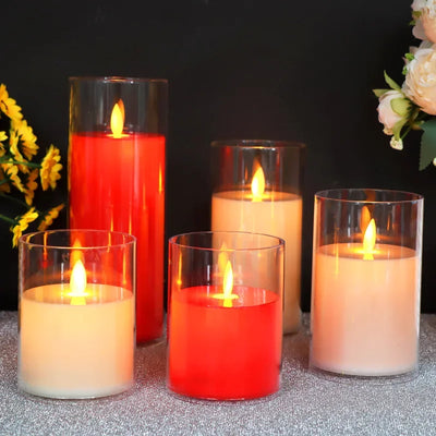 1Pcs Lvory LED Candles Battery Operated, Flickering Flameless Candles with Remote Timer,LED Flickering Candles with 3D Flame