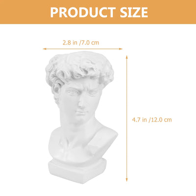 Vases Pen Holder Bust Planter Sticker Statue of David Greek Renaissance Decor White Holders Child