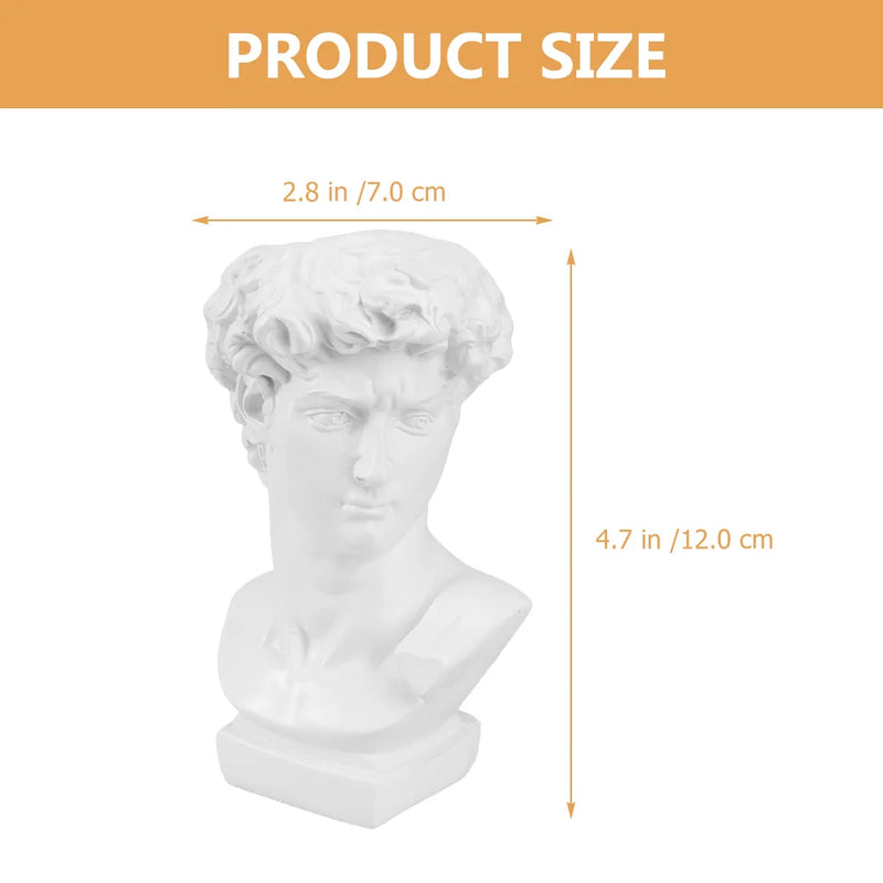 Vases Pen Holder Bust Planter Sticker Statue of David Greek Renaissance Decor White Holders Child