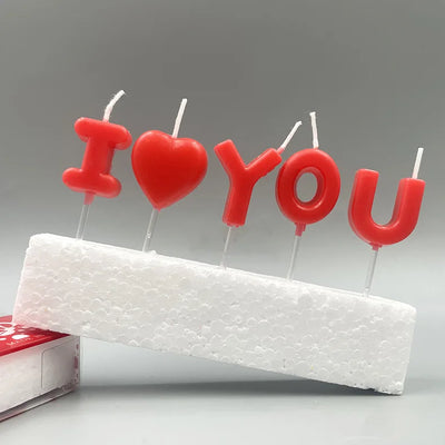 Letter "I Love You" Confession Candles for Valentine's Day, Love Atmosphere, Birthday Candles 2025 New