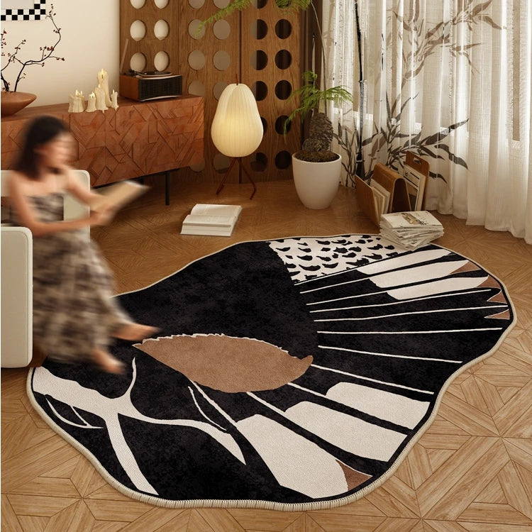 Irregular Rugs for Bedroom Light Luxury Living Room Decoration Thicken Carpet Home Plush Lounge Rug Large Area Anti-slip Mat