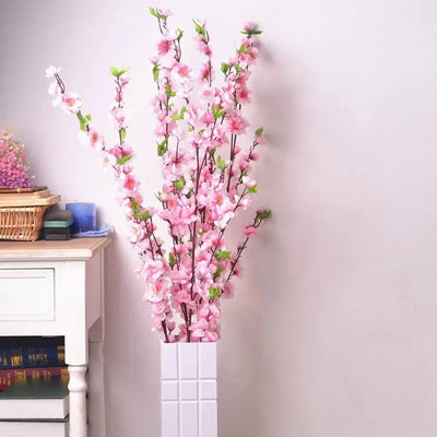 65cm Artificial Cherry Blossom Flower Silk Peach Flowers Fake Plants Arrangement for DIY Garden Home Wedding Party Decor Pi W3Z1