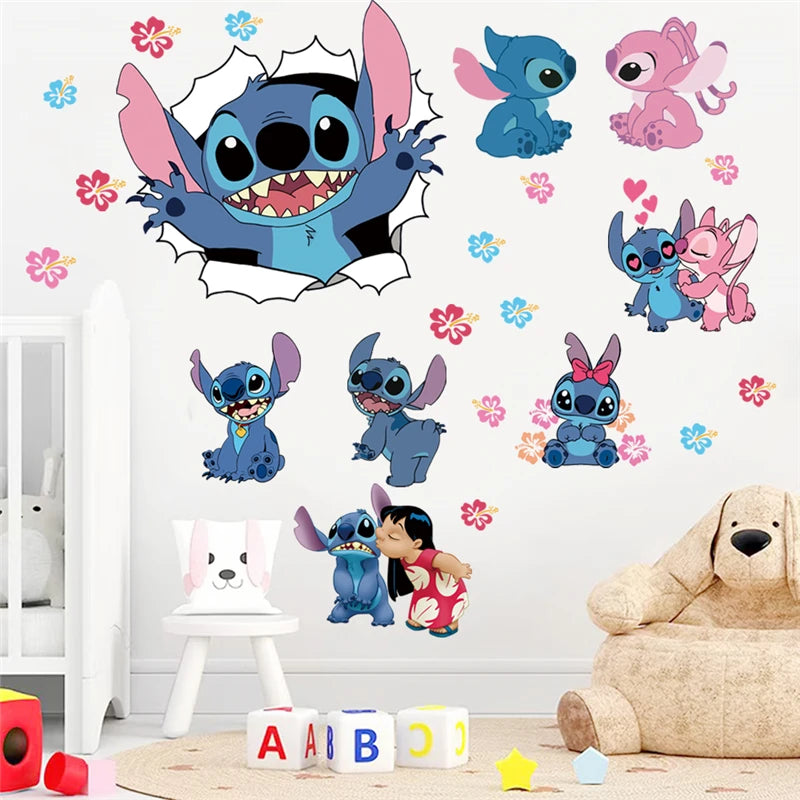 MINISO Cartoon Lilo & Stitch Wall Stickers For Kid&