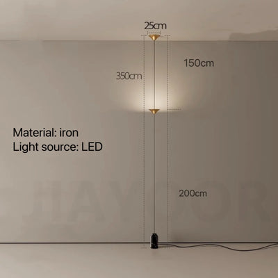 Modern Living Room Hallway Wall Floor Lamp Cone Desigh Art Decorative Iron Hanging Cable Floor Lamp For Bedroom Indoor LED Lamp