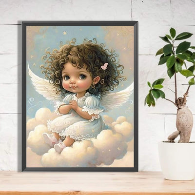 Angel Child 5D DIY Full Round Drill Diamond Painting Decoration Diamond Mosaic Embroidery Art Craft for Home Wall Office Decor