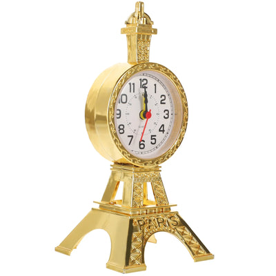 European Style Eiffel Tower Alarm Clock Retro Pendulum Clock Bedroom Bedside Small Alarm Clock Ornaments Bedside