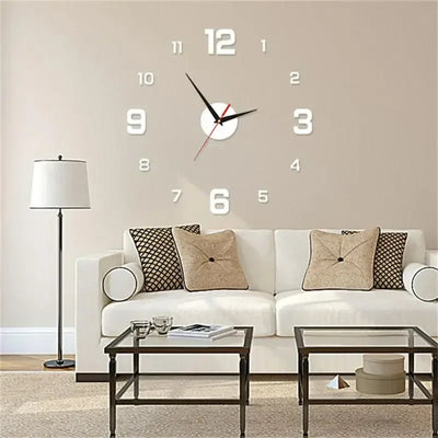 Large Wall Clock 3D Luminous Frameless Wall Clocks Digital Clock Wall Stickers Silent Clock for Home Living Room duvar saati