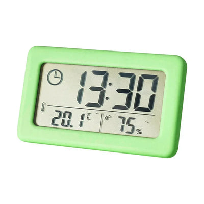 Digital Alarm Clock Desktop Temperature LCD Digital Thermometer Desktop Hygrometer Battery Operated Time Date Calendar