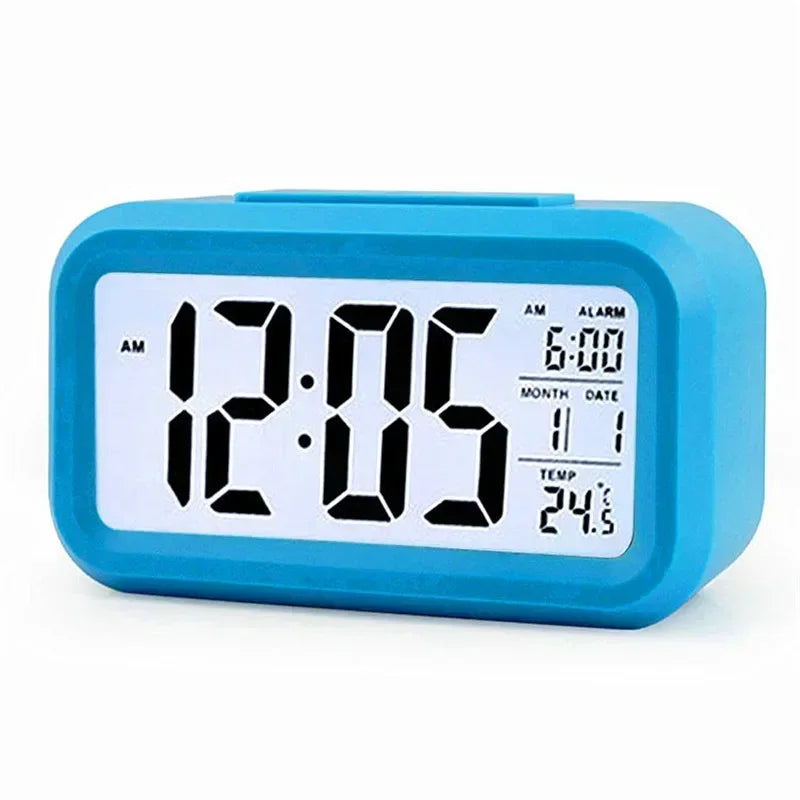 LED Digital Alarm Clock Mini Alarm Clock Suitable for Home Office Bedside Table Kids Bedroom Electronic Clocks Decor Garden