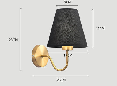 110V/220V Wall Lamp with LED E27 Bulb Fabric Lampshade Wall Sconces for Hotel Bedroom Bedside Living Room Stairs Home Decoration