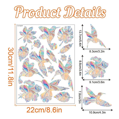 Rainbow Suncatcher Window Stickers PVC Cat Butterfly Prism Glass Wall Sticker Home Kids Bedroom Decoration Self Adhesive Decal