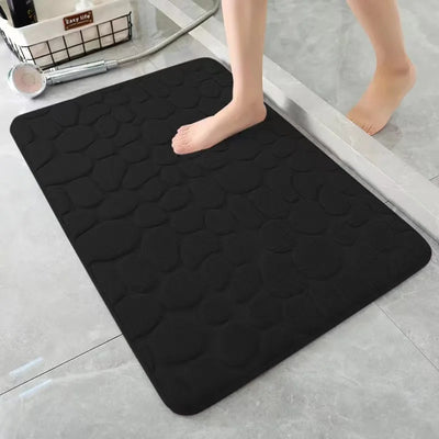 1pc Memory Foam Bath Rug, Coral Velvet Super Absorbent And Non-slip Bathroom Floor Mat, Quick-drying, Machine Washable