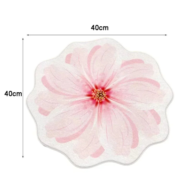 Simple Flower Shape Easy Care Living Room Carpet Large Area Nonslip Dirt Resistant Bedroom Rug Washable Household Absorbent Rugs