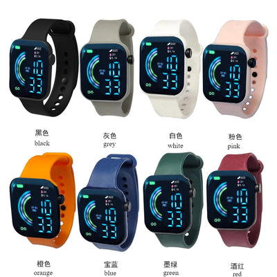 2024 Child Smart  Watch Ultra Light LED Digital Watch for Kids Boy Girl Sports Silicone Wristband Electronic Clock Digital