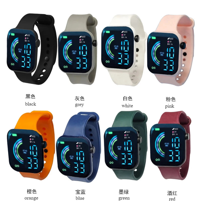 2024 Child Smart  Watch Ultra Light LED Digital Watch for Kids Boy Girl Sports Silicone Wristband Electronic Clock Digital