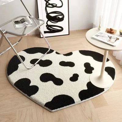 Heart Shape Rugs for Bedroom Large Area Living Room Decoration Irregular Shape Carpet Soft Fluffy Lounge Rug Anti-slip Study Mat