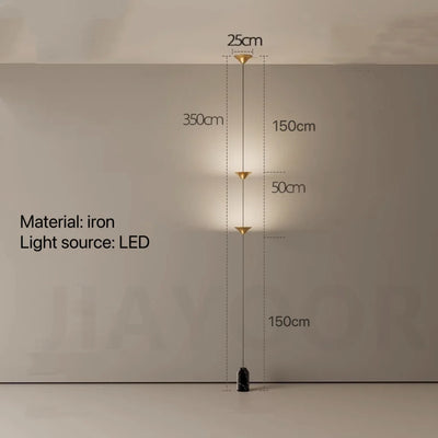 Modern Living Room Hallway Wall Floor Lamp Cone Desigh Art Decorative Iron Hanging Cable Floor Lamp For Bedroom Indoor LED Lamp