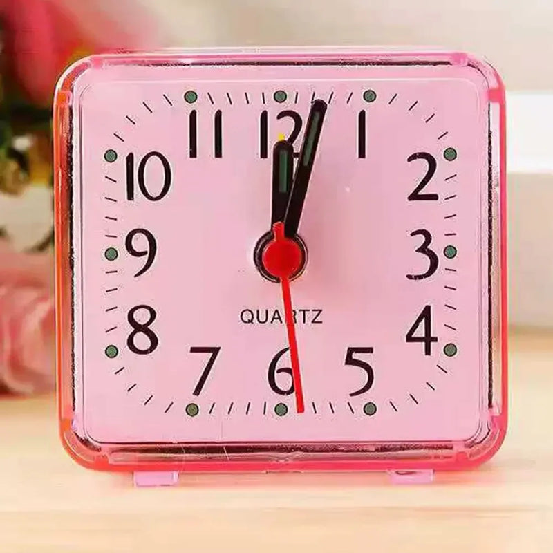 YTOM Table Clock Square Alarm Clock Small Alarm Electronic Bed Compact Travel Clock Quartz For Child Students Desk Alarm